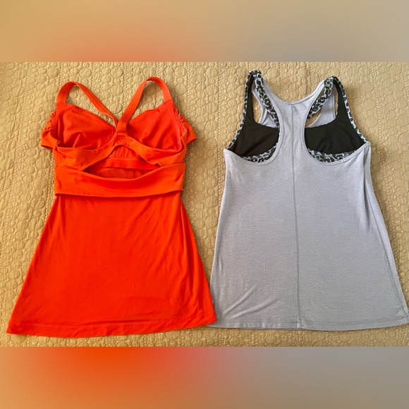 TWO Lululemon workout tanks with shelf bra. Bundle of 2. Size 6 - Picture 2 of 2